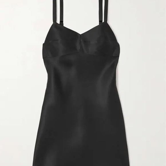Khaite The Eli Silk-Twill Mini Dress